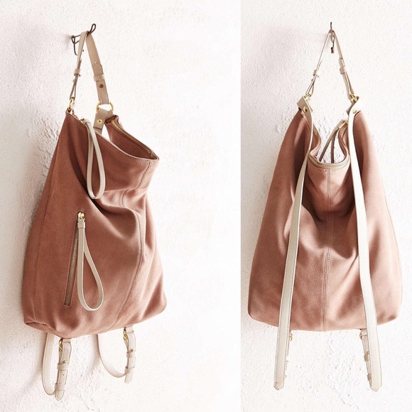 suede convertible backpack